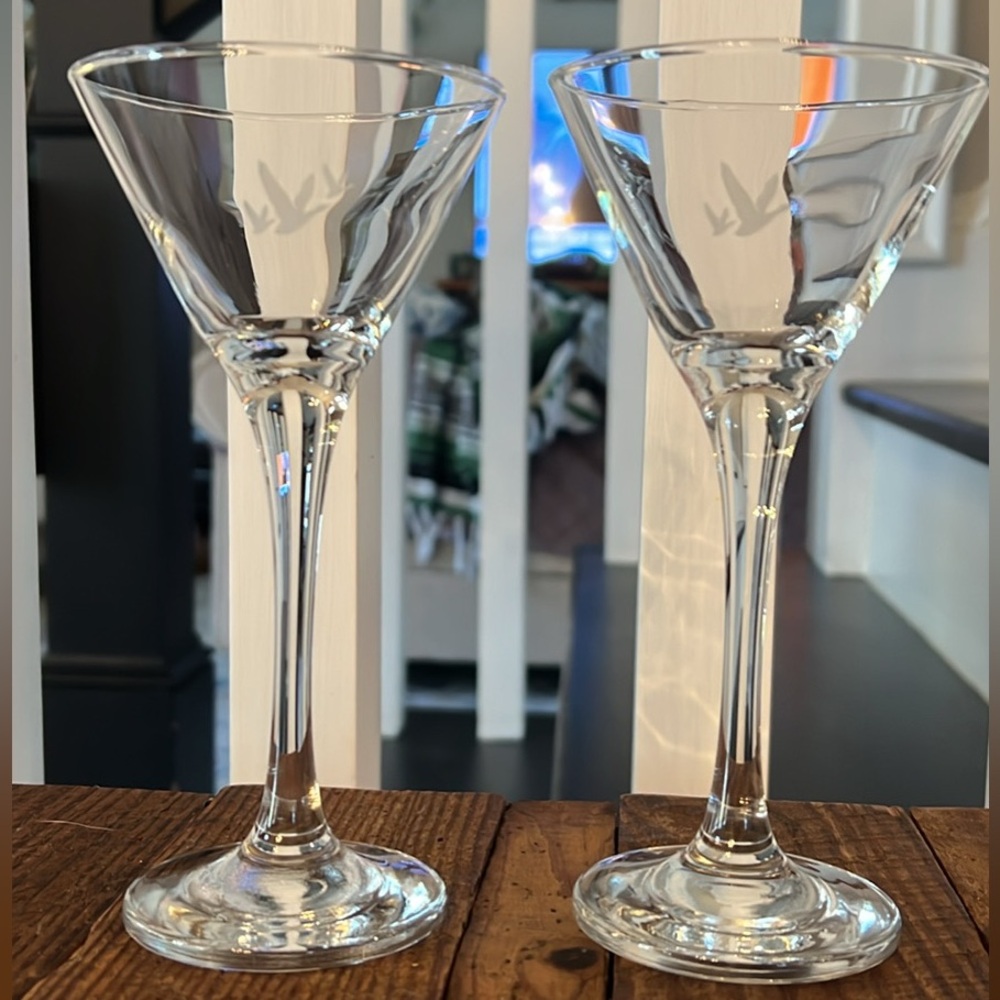 Set of (4) Limited Edition Grey Goose Crystal Martini Glasses